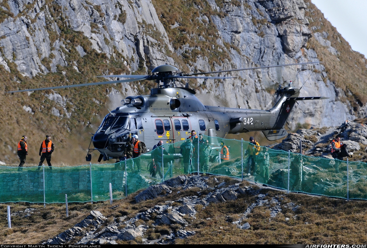 Switzerland - Air Force Aerospatiale AS-532UL Cougar T-342 at Off-Airport - Axalp, Switzerland