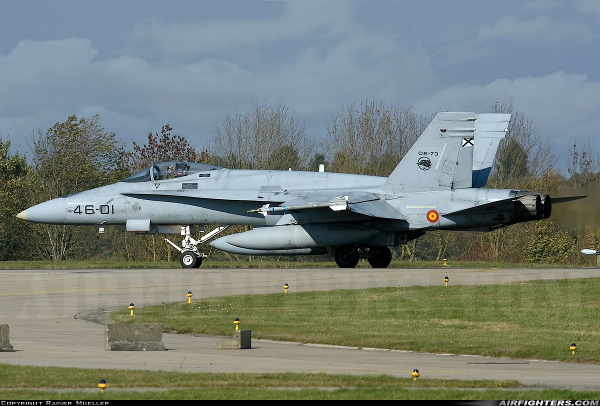 Spain - Air Force McDonnell Douglas F/A-18A+ Hornet C.15-73 at Florennes (EBFS), Belgium