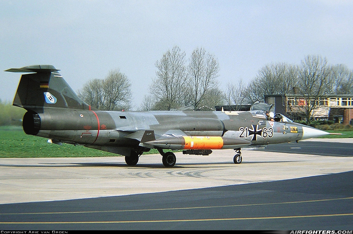 Germany - Air Force Lockheed F-104G Starfighter 21+63 at Leeuwarden (LWR / EHLW), Netherlands
