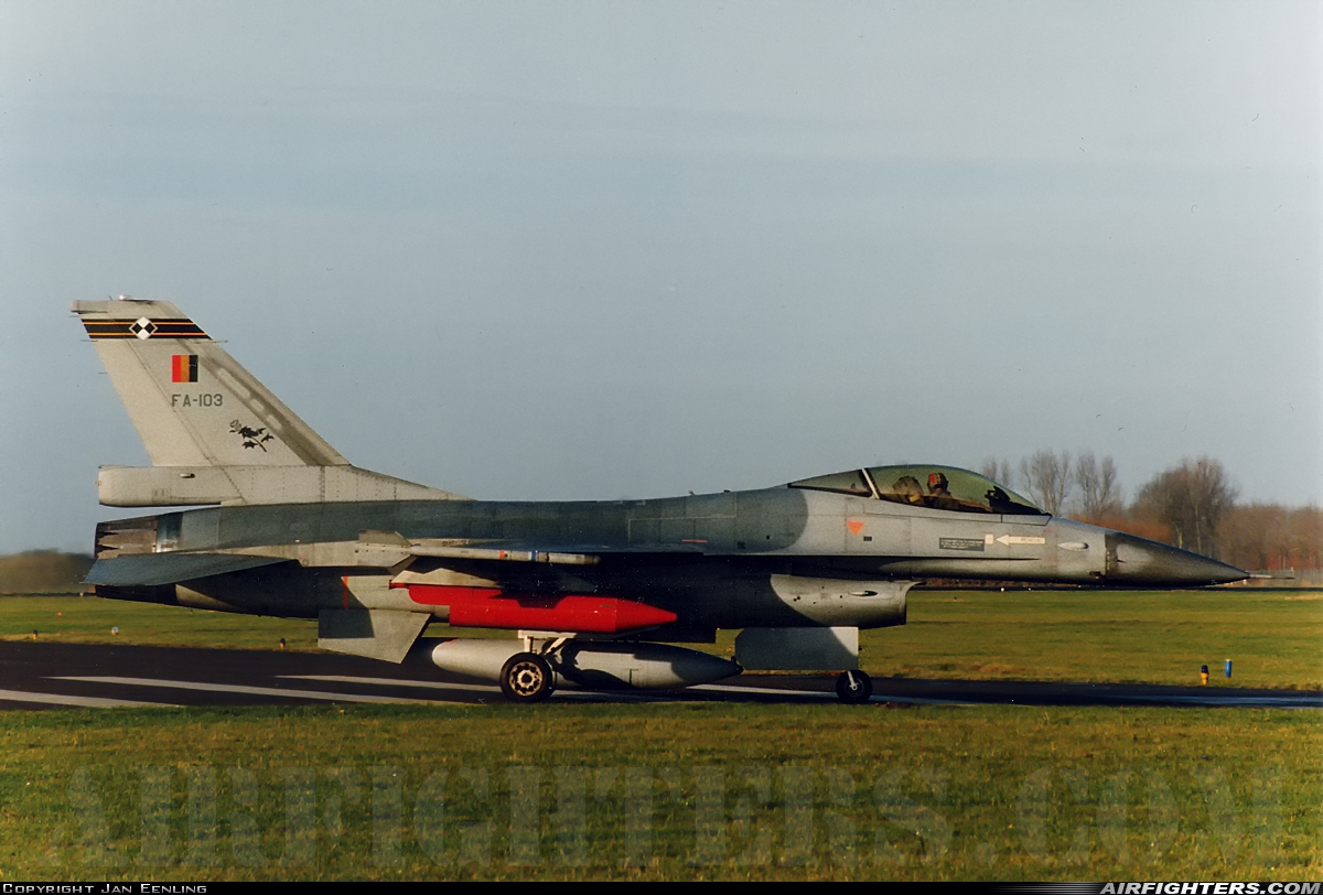 Belgium - Air Force General Dynamics F-16A Fighting Falcon FA-103 at Leeuwarden (LWR / EHLW), Netherlands
