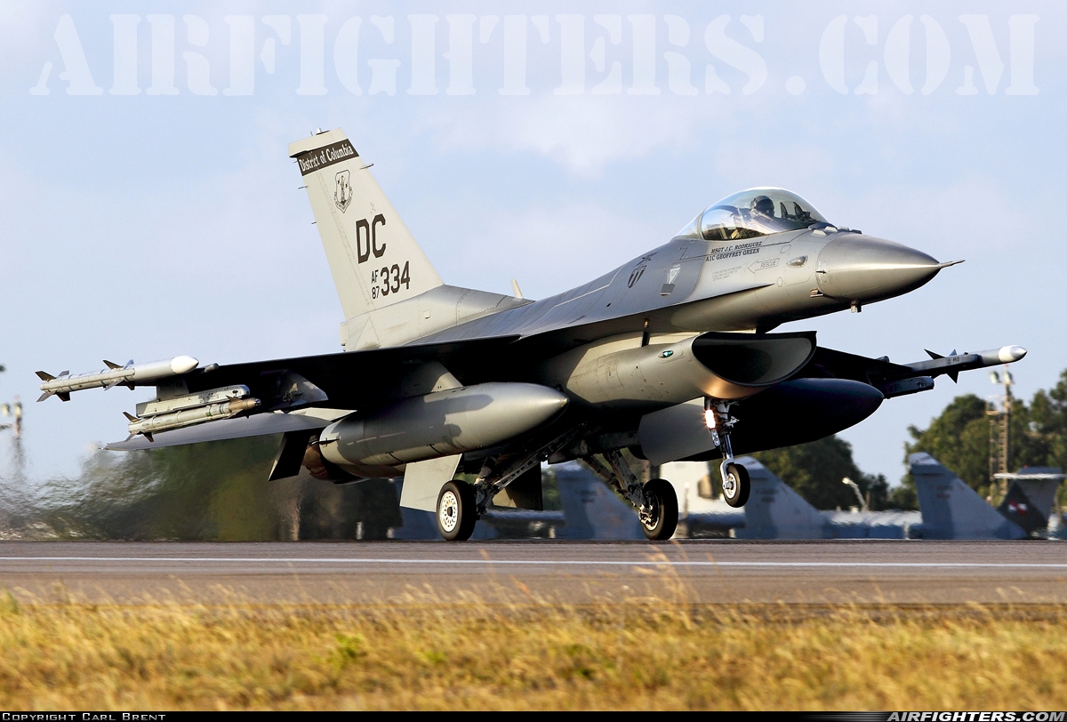 USA - Air Force General Dynamics F-16C Fighting Falcon 87-0334 at Natal - Augusto Severo (NAT / SBNT), Brazil