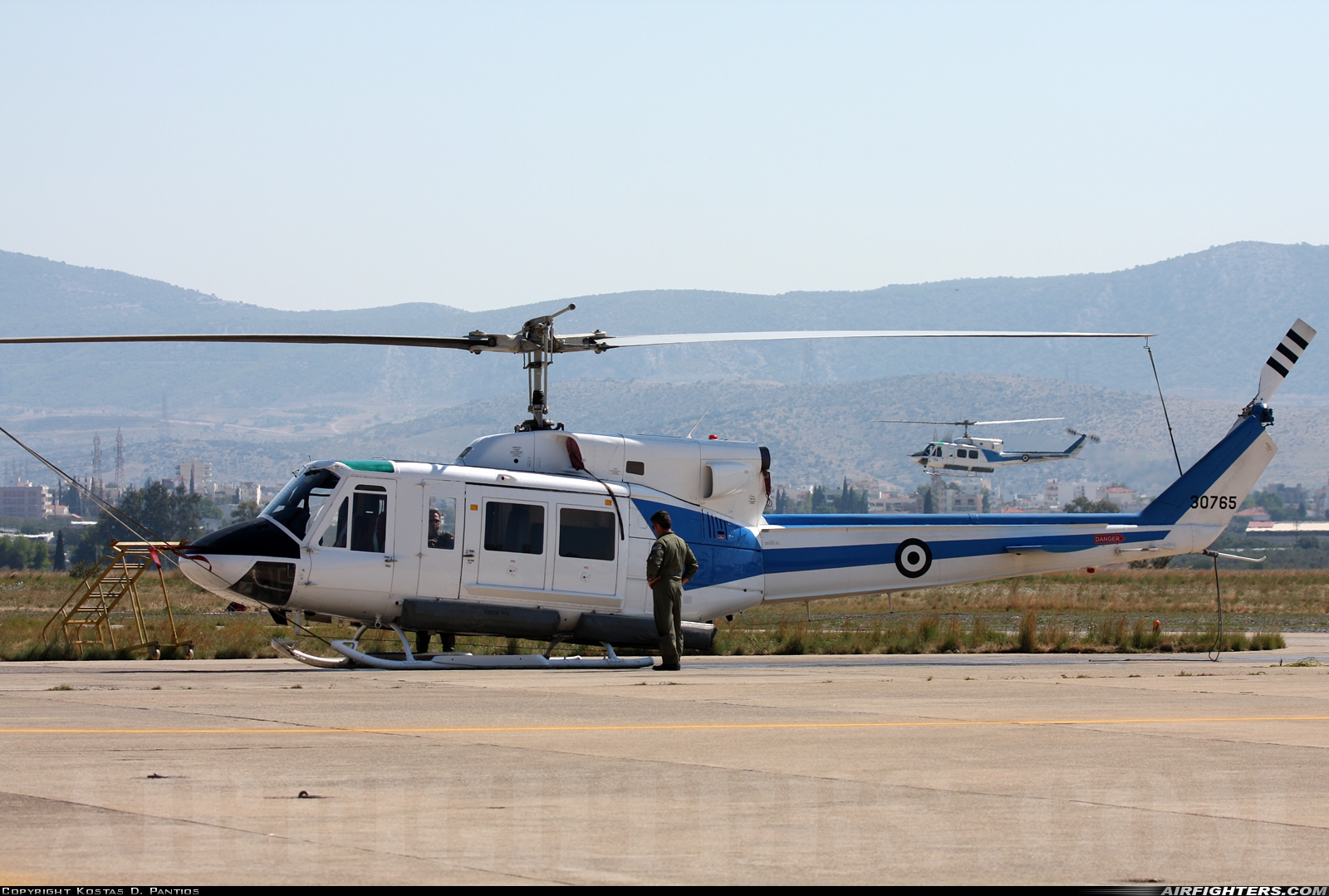 Greece - Air Force Bell 212 30-765 at Elefsís (LGEL), Greece