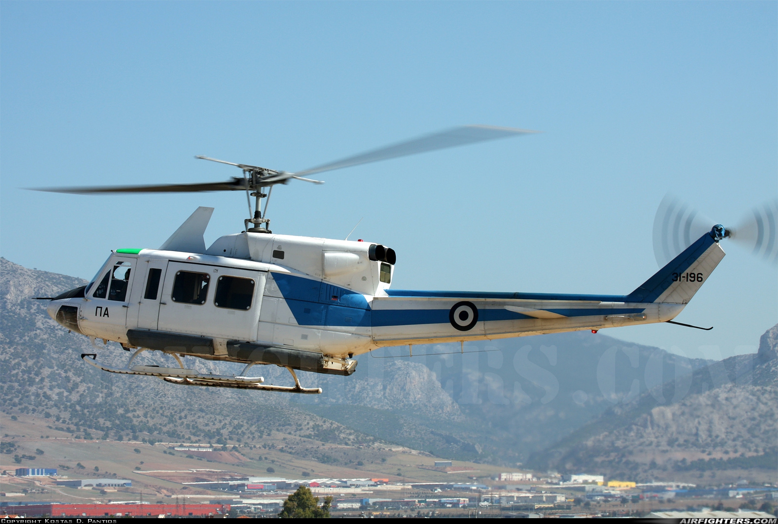 Greece - Air Force Bell 212 31-196 at Elefsís (LGEL), Greece