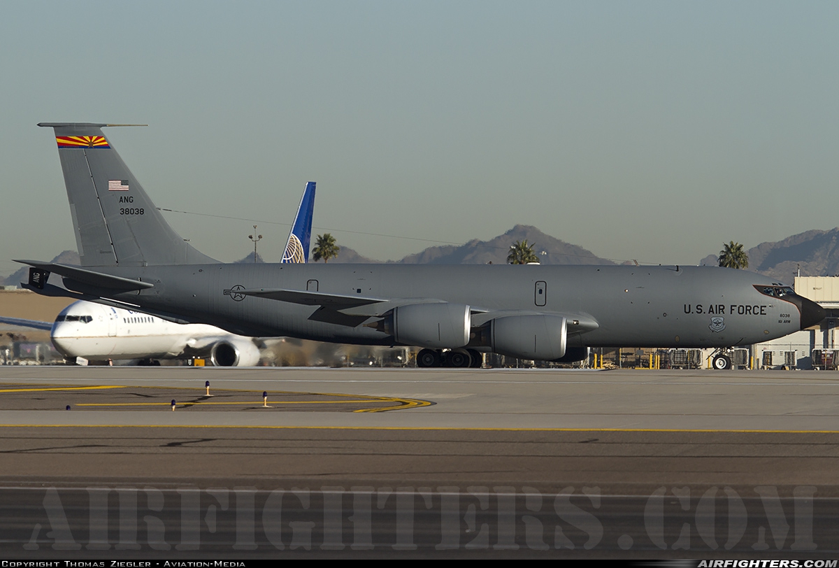 USA - Air Force Boeing KC-135R Stratotanker (717-148) 63-8038 at Phoenix - Sky Harbor Int. (PHX / KPHX), USA