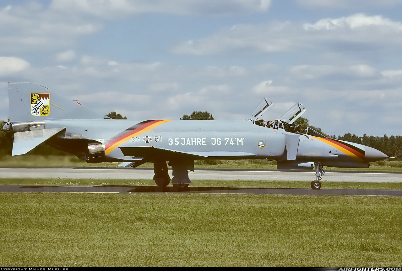 Germany - Air Force McDonnell Douglas F-4F Phantom II 37+61 at Neuburg - Zell (ETSN), Germany