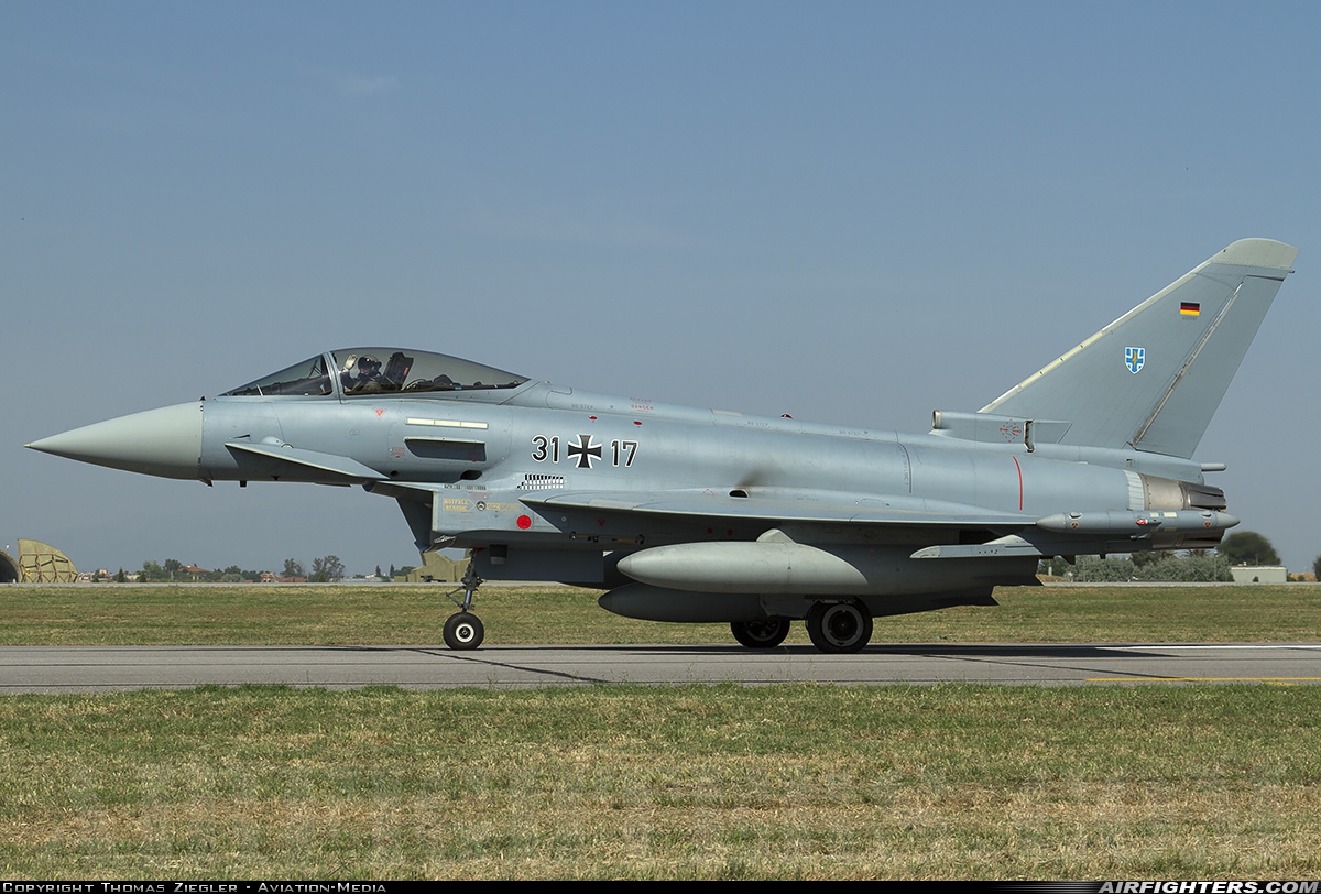 Germany - Air Force Eurofighter EF-2000 Typhoon S 31+17 at Izmir - Cigli (IGL / LTBL), Türkiye