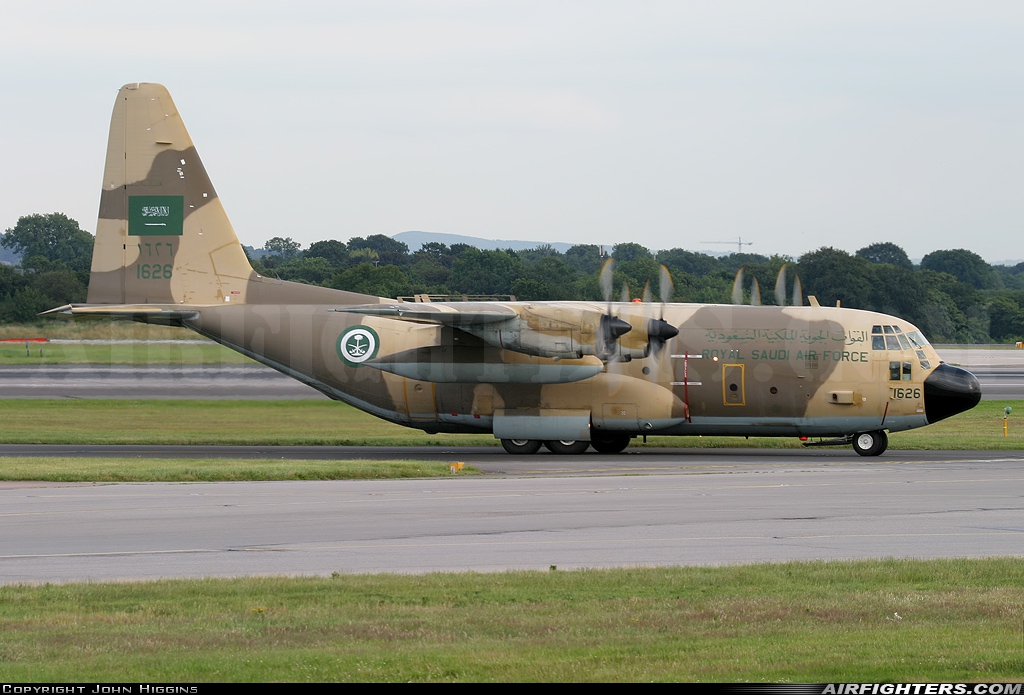 Saudi Arabia - Air Force Lockheed C-130H Hercules (L-382) 1626 at Manchester - Int. (Ringway) (MAN / EGCC), UK