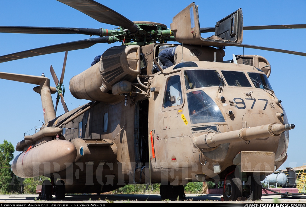 Israel - Air Force Sikorsky CH-53A Yas'ur 2000 (S-65C) 977 at Tel Nof (LLEK), Israel
