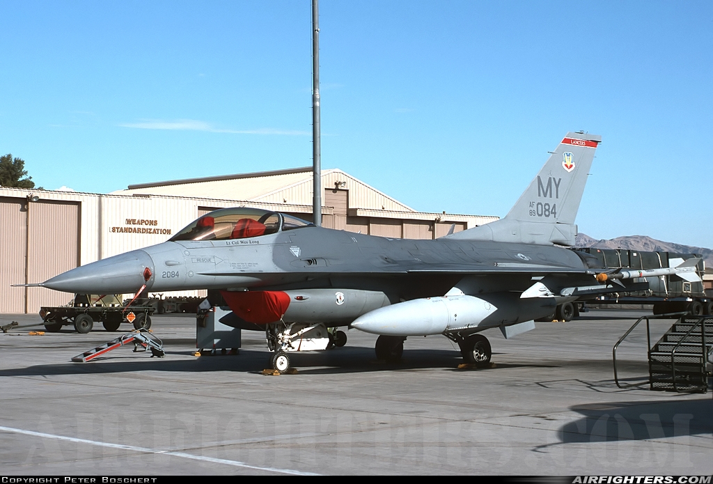 USA - Air Force General Dynamics F-16C Fighting Falcon 89-2084 at Las Vegas - Nellis AFB (LSV / KLSV), USA