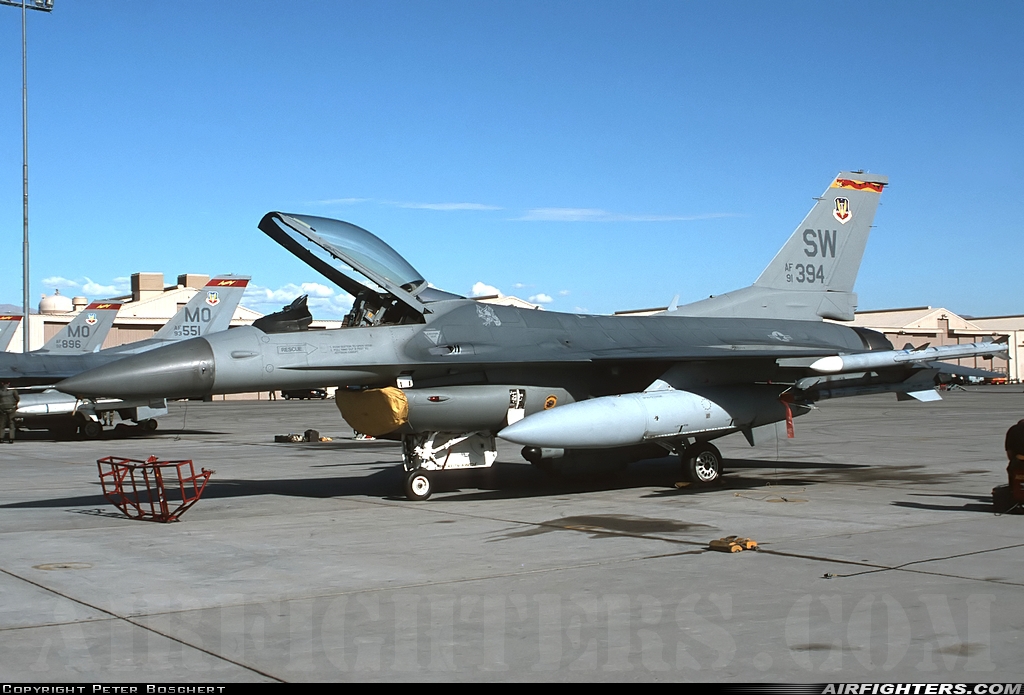 USA - Air Force General Dynamics F-16C Fighting Falcon 91-0394 at Las Vegas - Nellis AFB (LSV / KLSV), USA