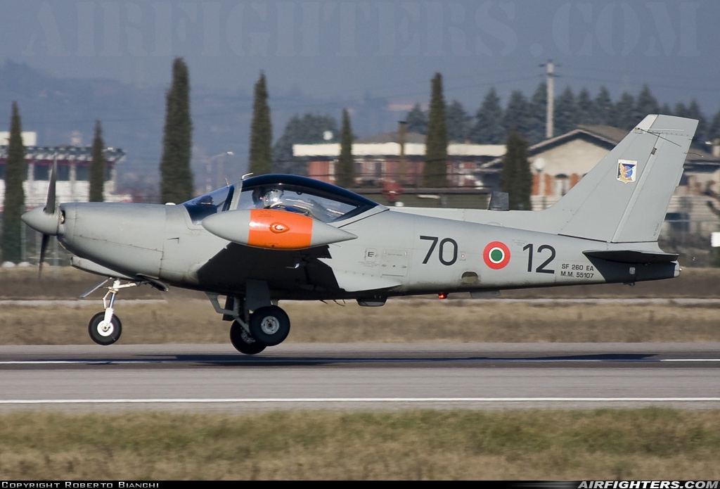 Italy - Air Force SIAI-Marchetti SF-260AM MM55107 at Verona - Villafranca (Valerio Catullo) (VRN / LIPX), Italy