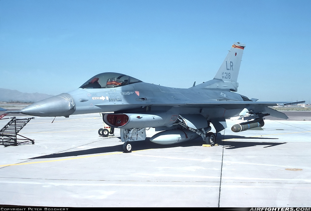 USA - Air Force General Dynamics F-16C Fighting Falcon 86-0218 at Glendale (Phoenix) - Luke AFB (LUF / KLUF), USA