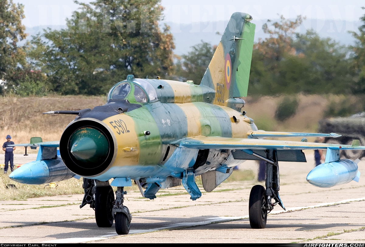 Romania - Air Force Mikoyan-Gurevich MiG-21MF Lancer A 5912 at Bacau (BCM / LRBC), Romania
