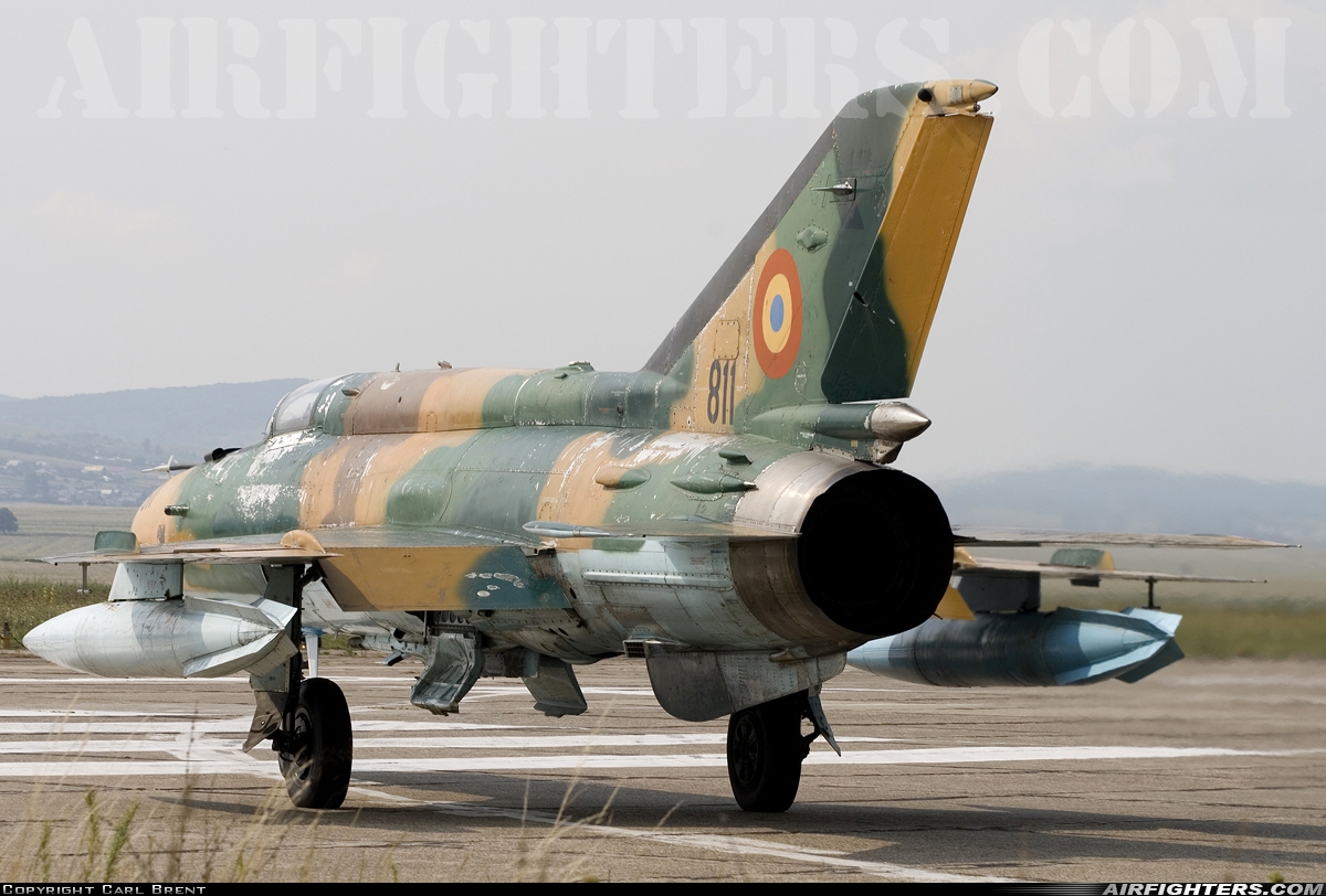 Romania - Air Force Mikoyan-Gurevich MiG-21M Lancer A 811 at Bacau (BCM / LRBC), Romania