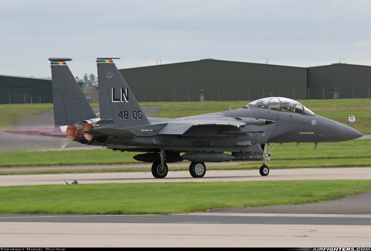USA - Air Force McDonnell Douglas F-15E Strike Eagle 01-2001 at Waddington (WTN / EGXW), UK