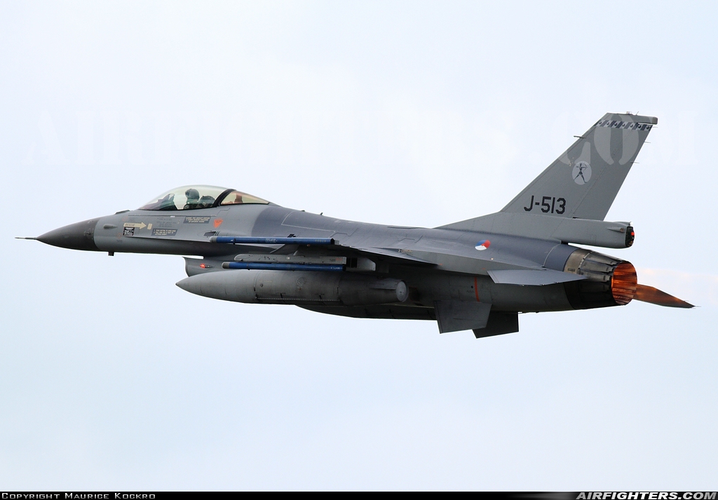 Netherlands - Air Force General Dynamics F-16AM Fighting Falcon J-513 at Uden - Volkel (UDE / EHVK), Netherlands
