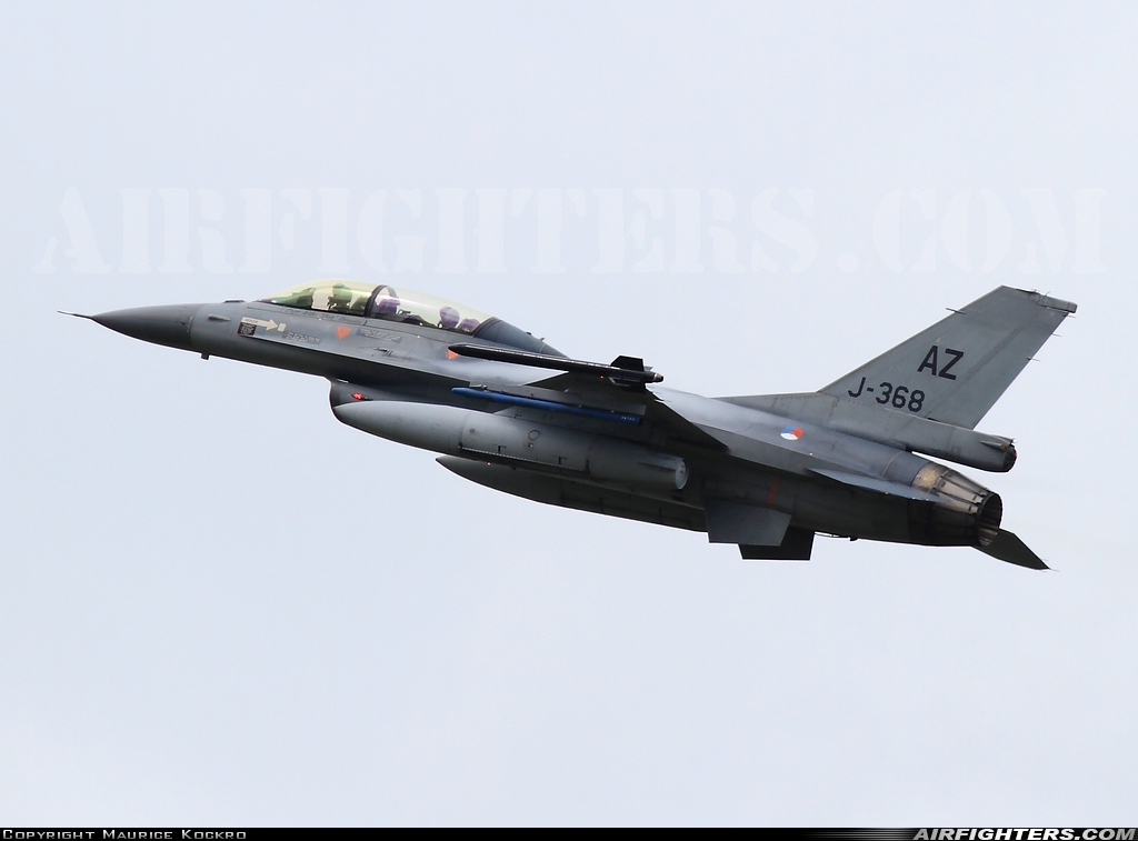 Netherlands - Air Force General Dynamics F-16BM Fighting Falcon J-368 at Uden - Volkel (UDE / EHVK), Netherlands