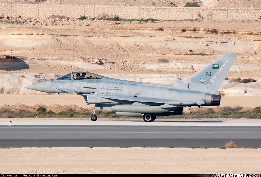 Saudi Arabia - Air Force Eurofighter Typhoon F2 1009 at Sakhir Air Base (OBKH), Bahrain
