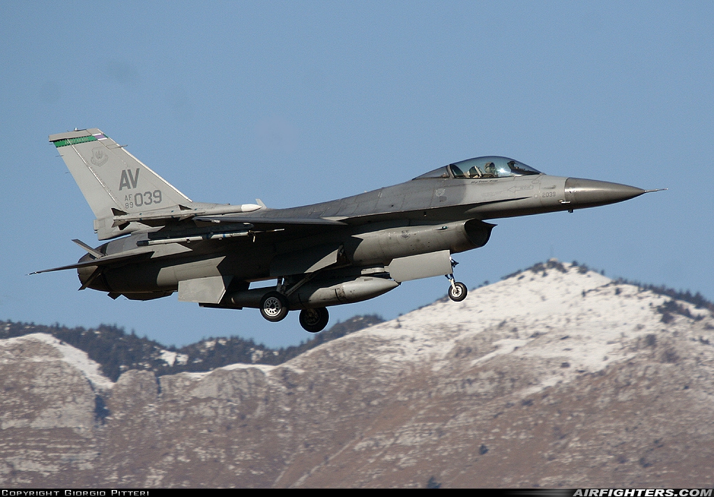 USA - Air Force General Dynamics F-16C Fighting Falcon 89-2039 at Aviano (- Pagliano e Gori) (AVB / LIPA), Italy