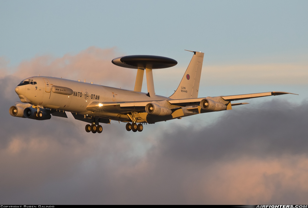 Luxembourg - NATO Boeing E-3A Sentry (707-300) LX-N90449 at Albacete (- Los Llanos) (LEAB), Spain
