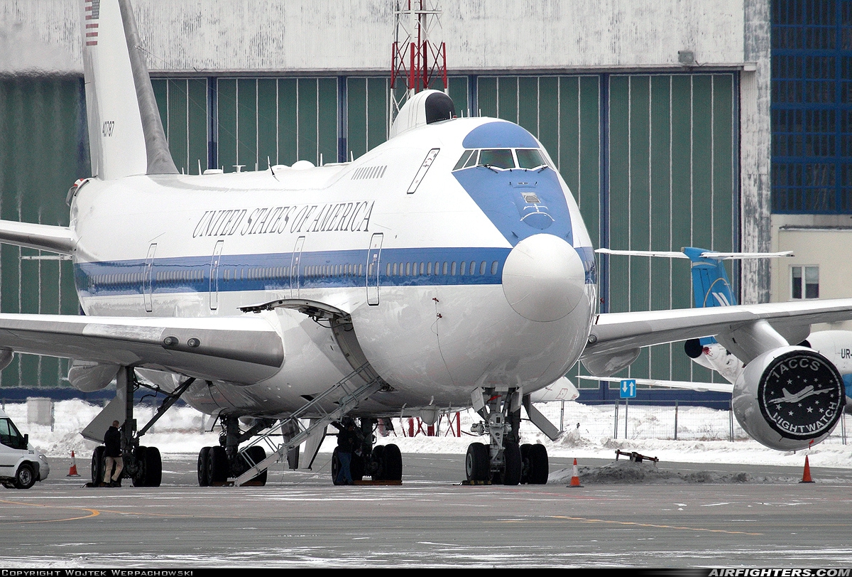 USA - Air Force Boeing E-4B (747-200B) 74-0787 at Warsaw - Okecie / Frederic Chopin (WAW / EPWA), Poland
