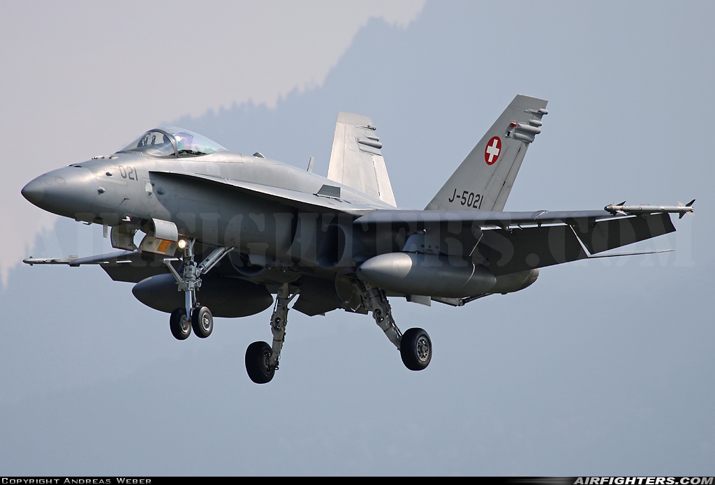 Switzerland - Air Force McDonnell Douglas F/A-18C Hornet J-5021 at Emmen (EML / LSME), Switzerland