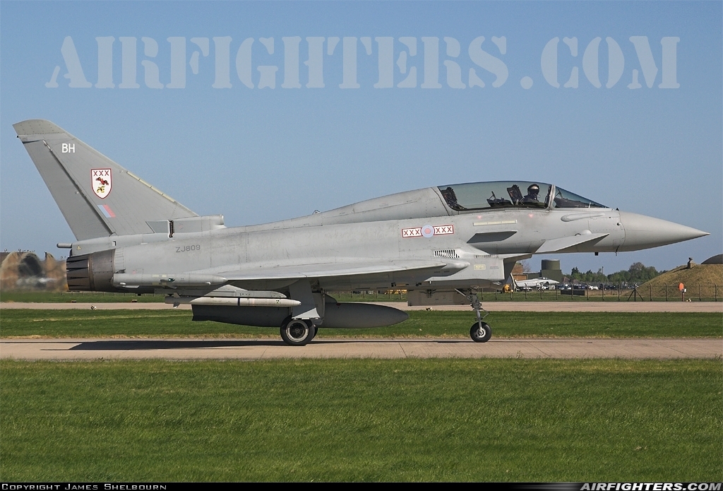 UK - Air Force Eurofighter Typhoon T1 ZJ809 / BH at Coningsby (EGXC), UK