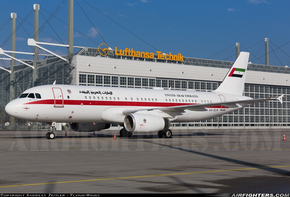 United Arab Emirates - Government Airbus A320-232 A6-DLM at Munich (- Franz Josef Strauss) (MUC / EDDM), Germany