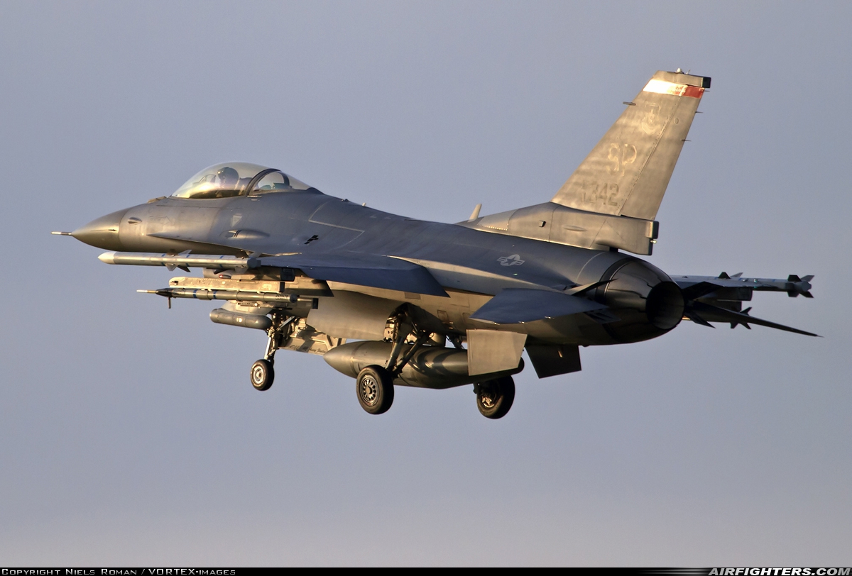 USA - Air Force General Dynamics F-16C Fighting Falcon 91-0342 at Norvenich (ETNN), Germany
