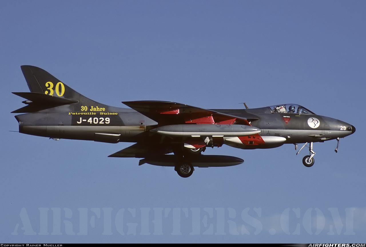 Switzerland - Air Force Hawker Hunter F58 J-4029 at Nancy - Essey (ENC / LFSN), France