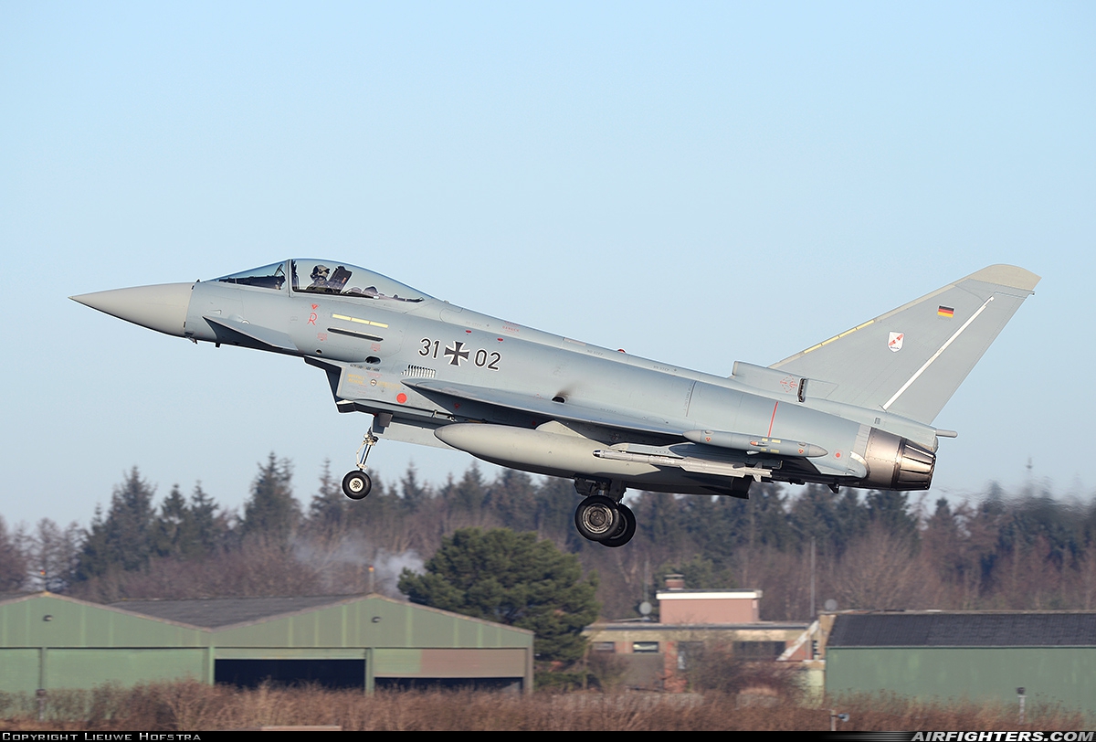 Germany - Air Force Eurofighter EF-2000 Typhoon S 31+02 at Wittmundhafen (Wittmund) (ETNT), Germany