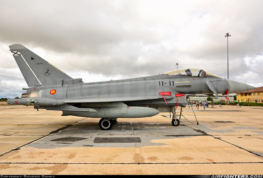 Spain - Air Force Eurofighter C-16 Typhoon (EF-2000S) C.16-31 at Albacete (- Los Llanos) (LEAB), Spain