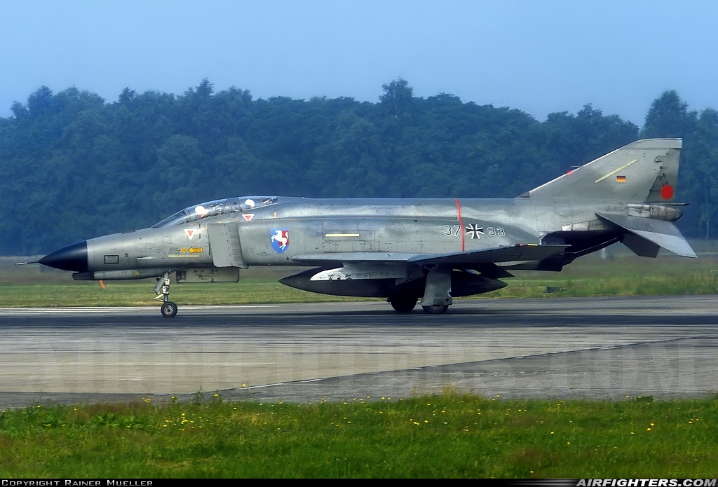 Germany - Air Force McDonnell Douglas F-4F Phantom II 37+93 at Enschede - Twenthe (ENS / EHTW), Netherlands