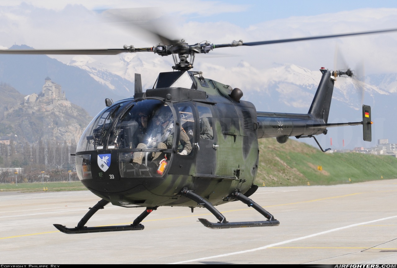Germany - Army MBB Bo-105P1M 86+33 at Sion (- Sitten) (SIR / LSGS / LSMS), Switzerland
