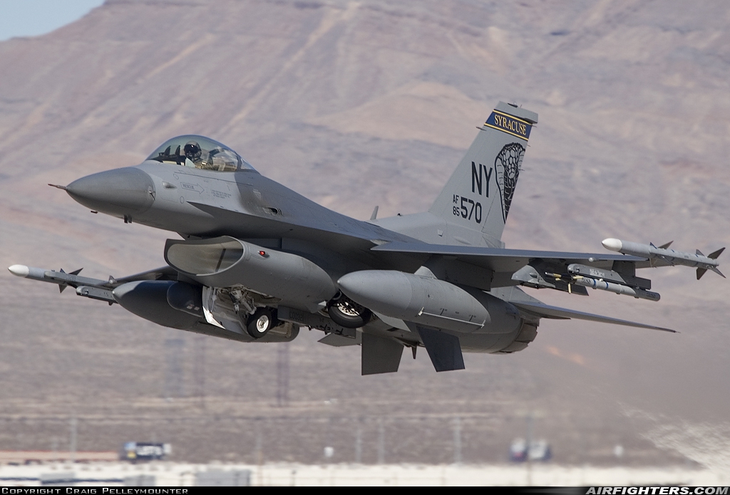 USA - Air Force General Dynamics F-16C Fighting Falcon 85-1570 at Las Vegas - Nellis AFB (LSV / KLSV), USA