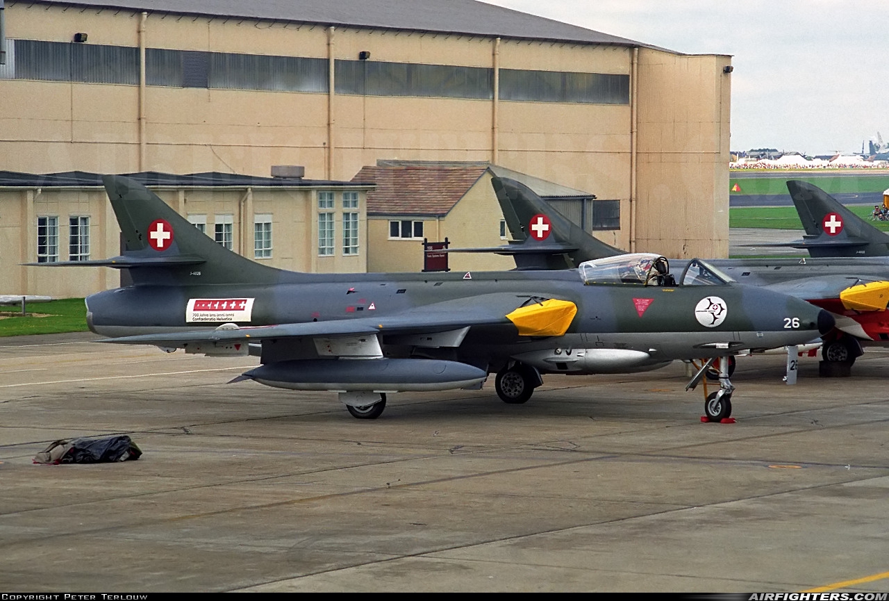 Switzerland - Air Force Hawker Hunter F58 J-4026 at Fairford (FFD / EGVA), UK
