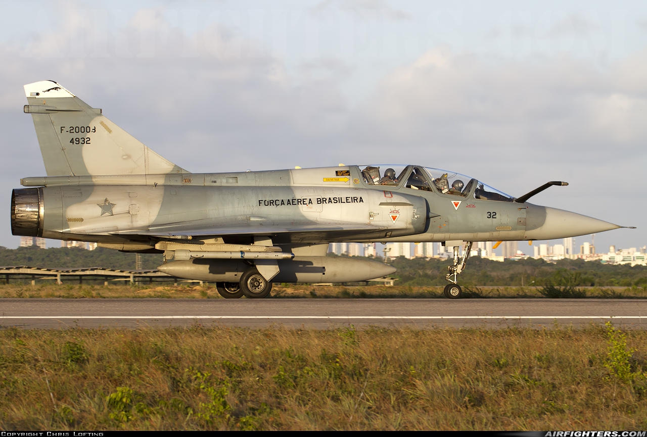 Brazil - Air Force Dassault Mirage F-2000B (Mirage 2000B) 4932 at Natal - Augusto Severo (NAT / SBNT), Brazil
