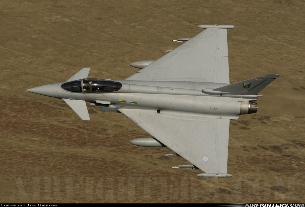 UK - Air Force Eurofighter Typhoon F2 ZJ934 at Off-Airport - Borders Area, UK