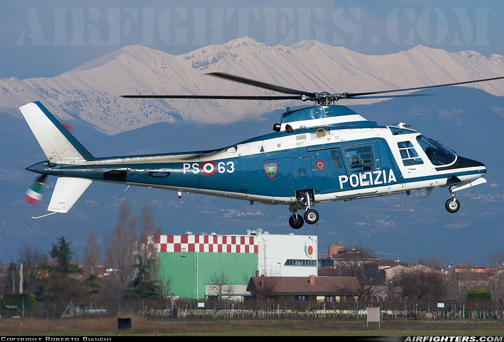 Italy - Polizia Agusta A-109A Hirundo PS-63 at Verona - Villafranca (Valerio Catullo) (VRN / LIPX), Italy
