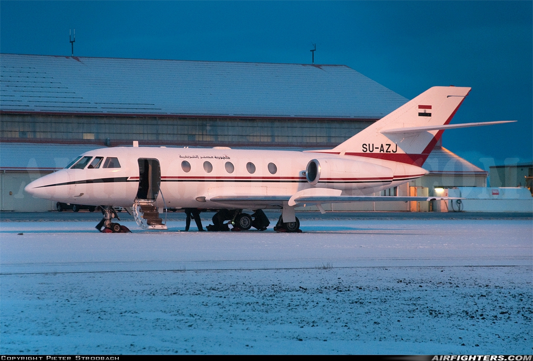 Egypt - Government Dassault Falcon 20E-5 SU-AZJ at Keflavik (KEF / BIKF), Iceland
