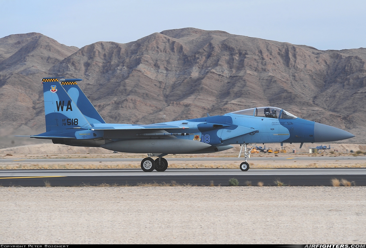 USA - Air Force McDonnell Douglas F-15C Eagle 78-0518 at Las Vegas - Nellis AFB (LSV / KLSV), USA