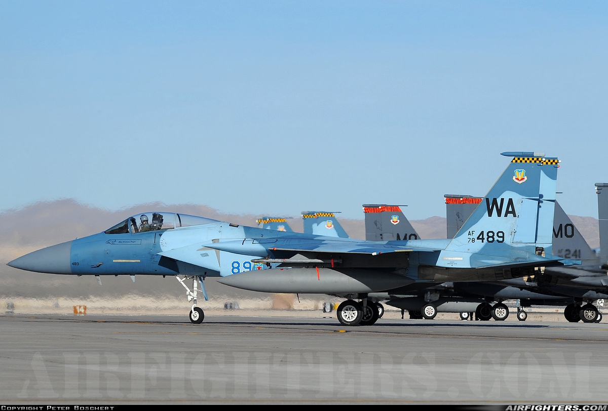 USA - Air Force McDonnell Douglas F-15C Eagle 78-0489 at Las Vegas - Nellis AFB (LSV / KLSV), USA