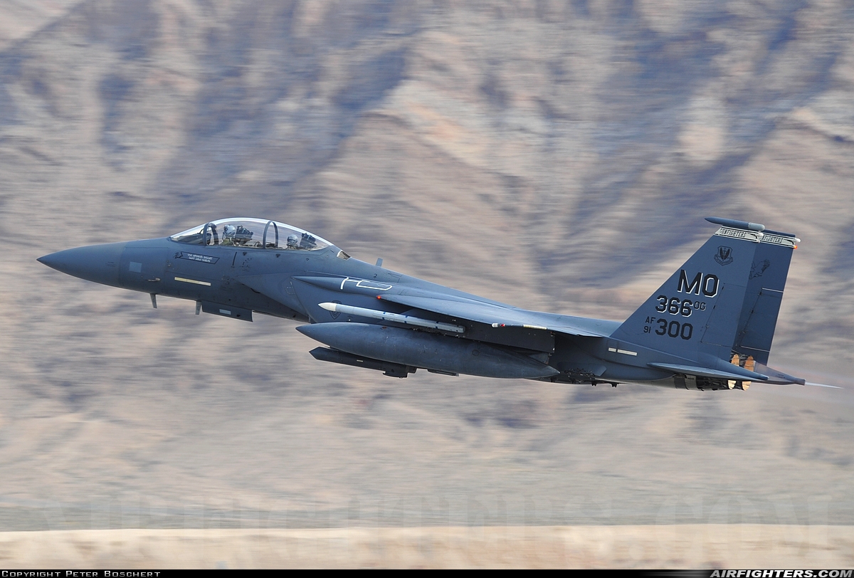 USA - Air Force McDonnell Douglas F-15E Strike Eagle 91-0300 at Las Vegas - Nellis AFB (LSV / KLSV), USA