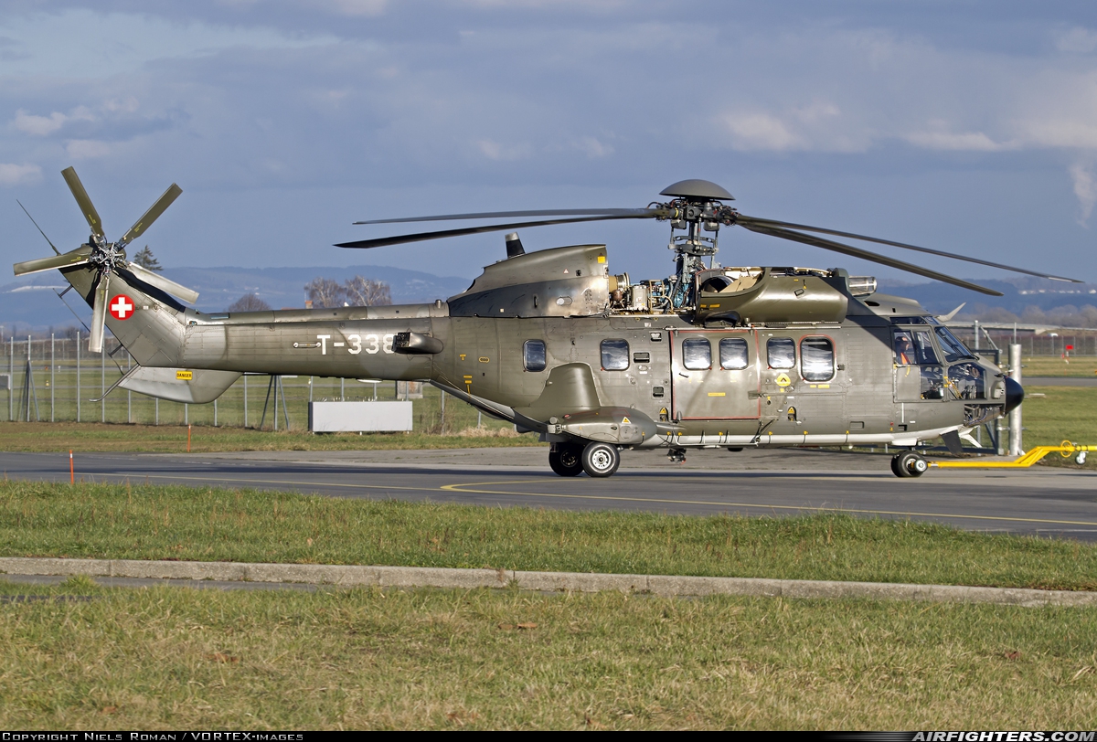 Switzerland - Air Force Aerospatiale AS-532UL Cougar T-338 at Payerne (LSMP), Switzerland