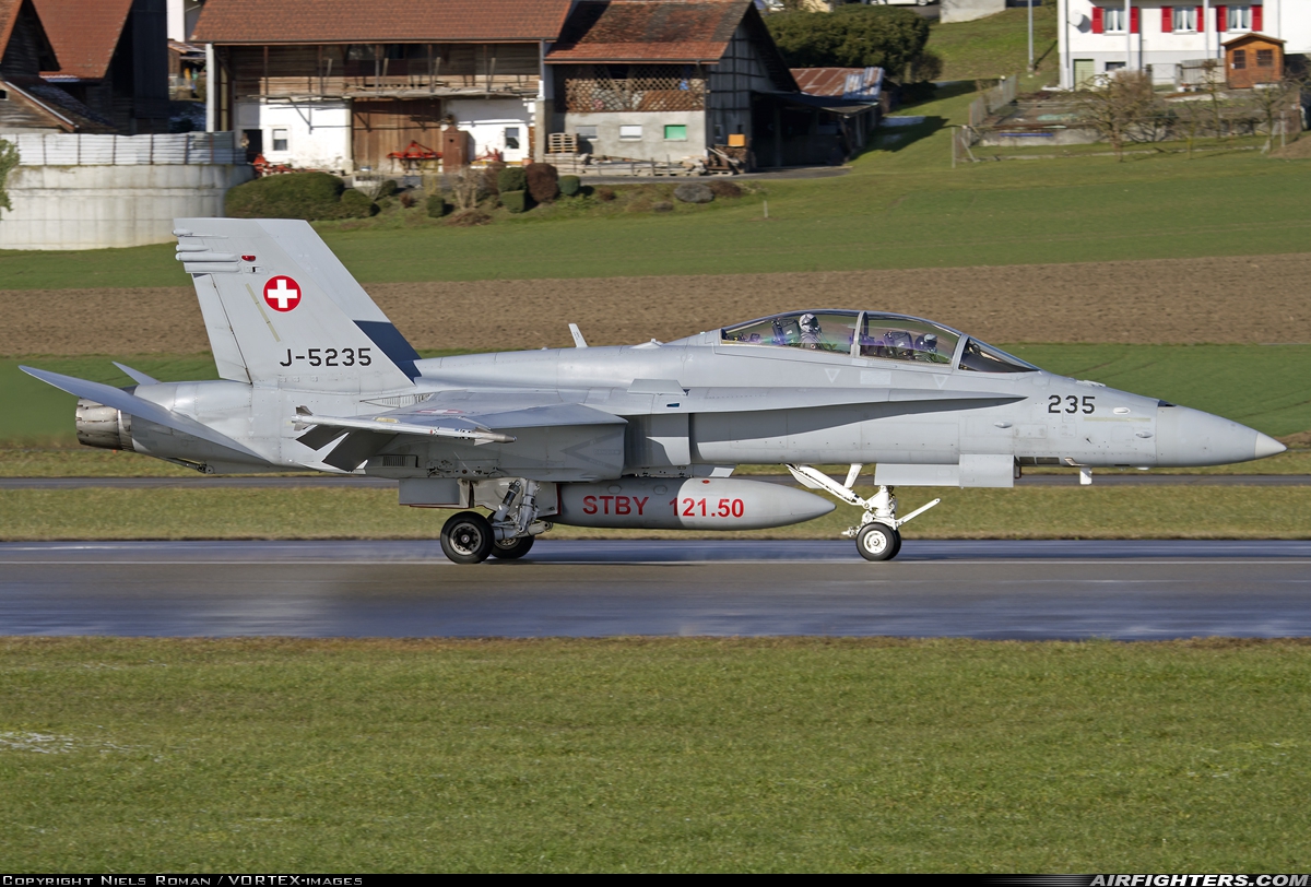 Switzerland - Air Force McDonnell Douglas F/A-18D Hornet J-5235 at Payerne (LSMP), Switzerland