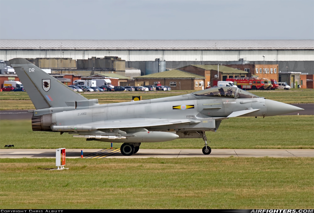 UK - Air Force Eurofighter Typhoon F2 ZJ912 at Coningsby (EGXC), UK