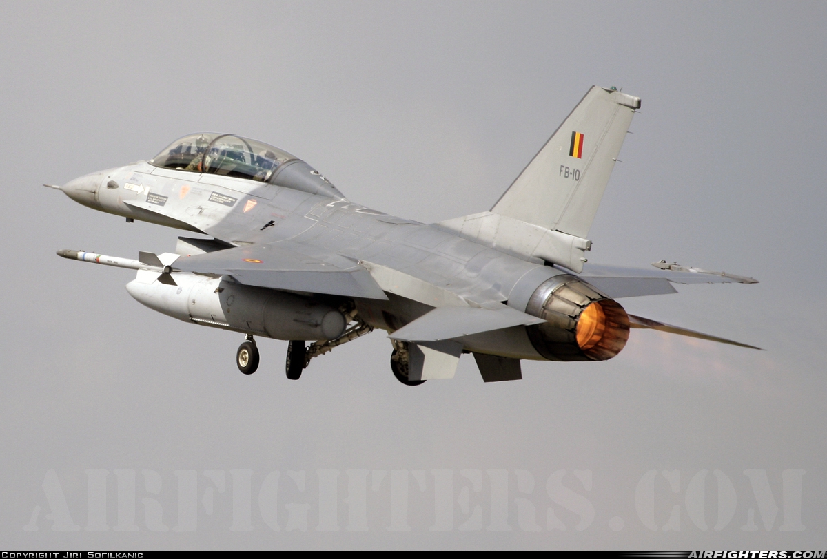 Belgium - Air Force General Dynamics F-16BM Fighting Falcon FB-10 at Kleine Brogel (EBBL), Belgium