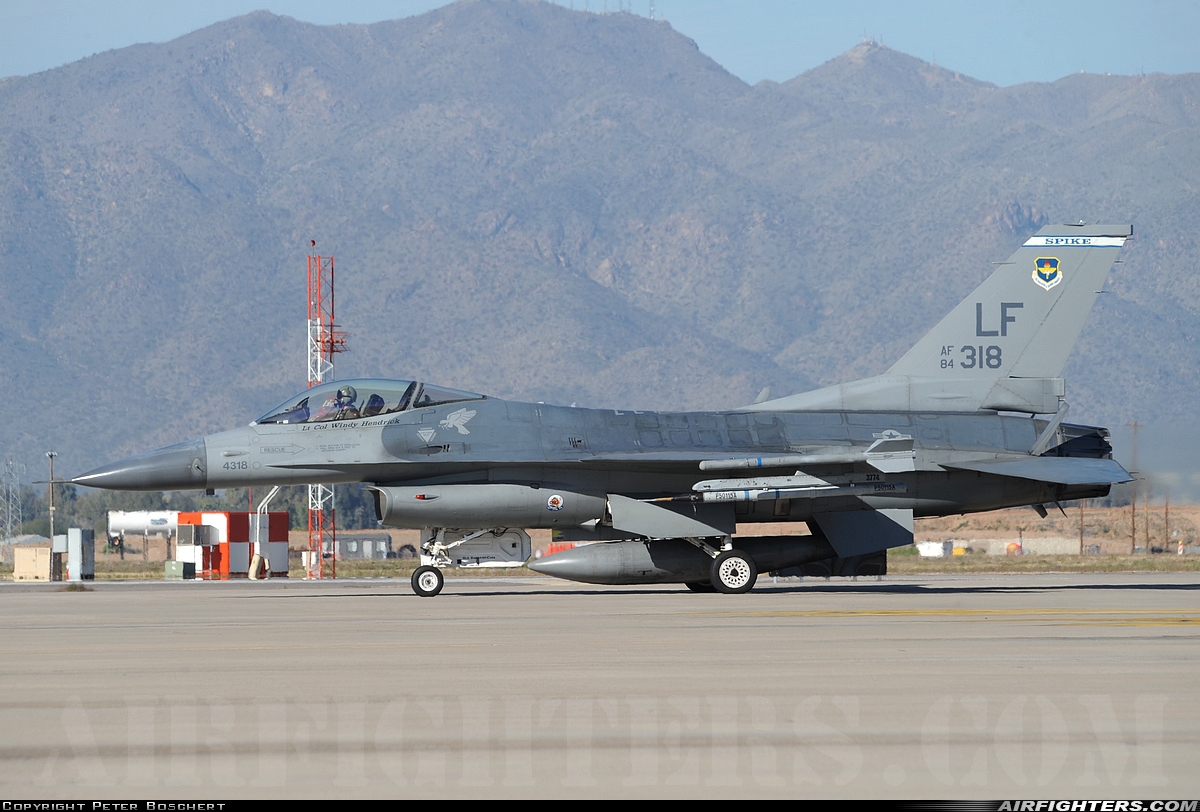 USA - Air Force General Dynamics F-16C Fighting Falcon 84-1318 at Glendale (Phoenix) - Luke AFB (LUF / KLUF), USA