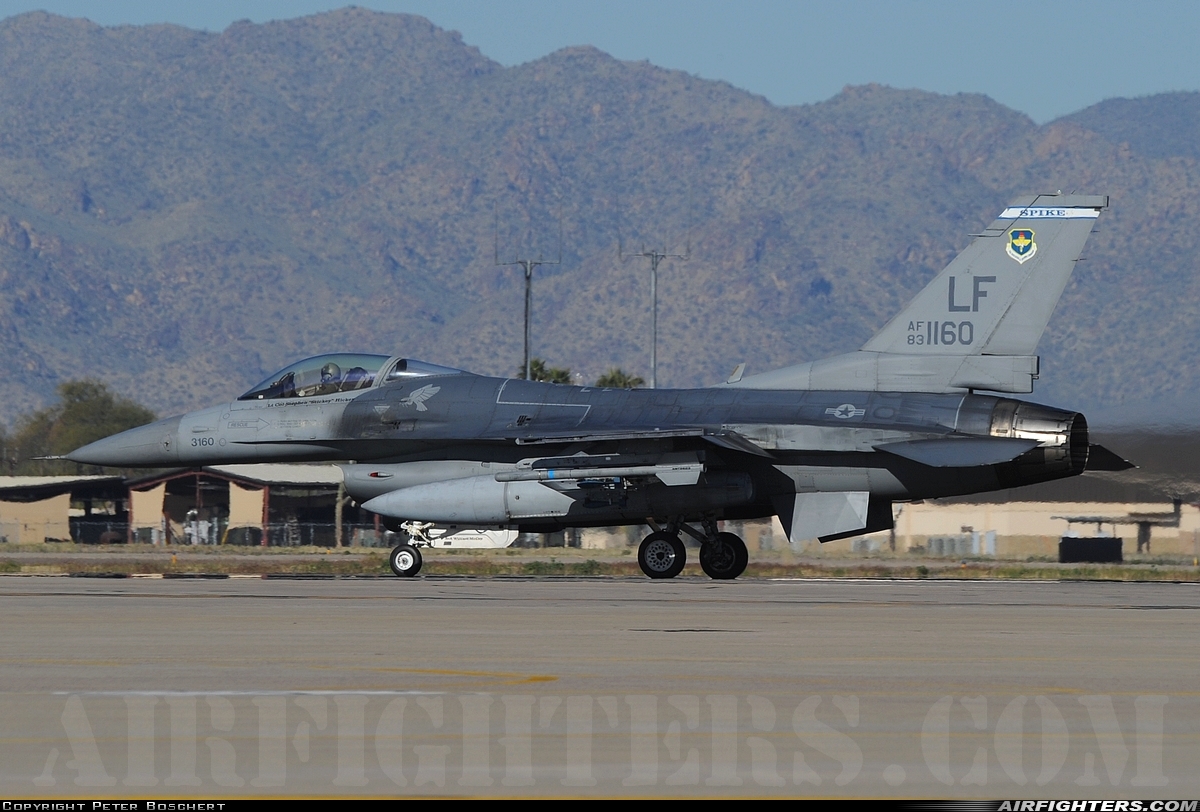 USA - Air Force General Dynamics F-16C Fighting Falcon 83-1160 at Glendale (Phoenix) - Luke AFB (LUF / KLUF), USA
