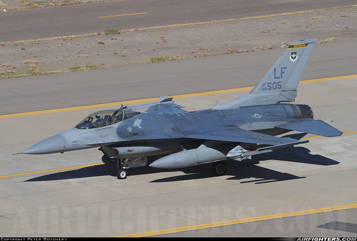 USA - Air Force General Dynamics F-16C Fighting Falcon 88-0505 at Glendale (Phoenix) - Luke AFB (LUF / KLUF), USA